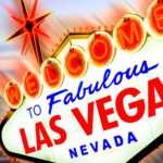Las Vegas captions photo of the famous Las Vegas neon sign that says "Welcome to fabulous Las Vegas, Nevada."